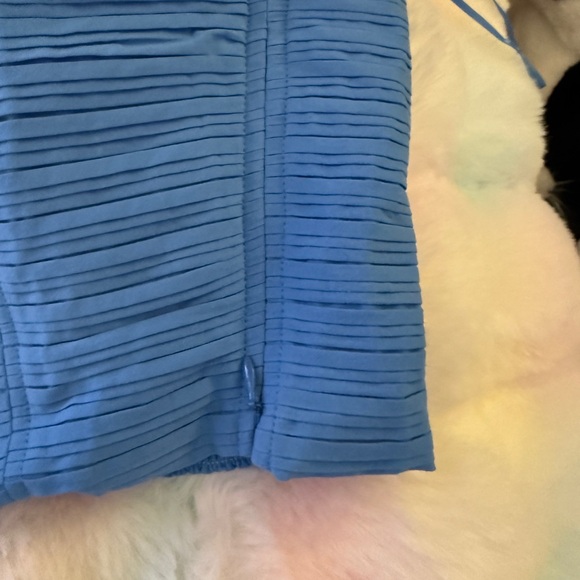 NWT Madewell Ruched Crop Tank Top | Capri Blue Azure - Picture 8 of 9